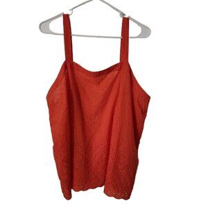 Falls Creek Women's Pink Eyelet Top 1X
